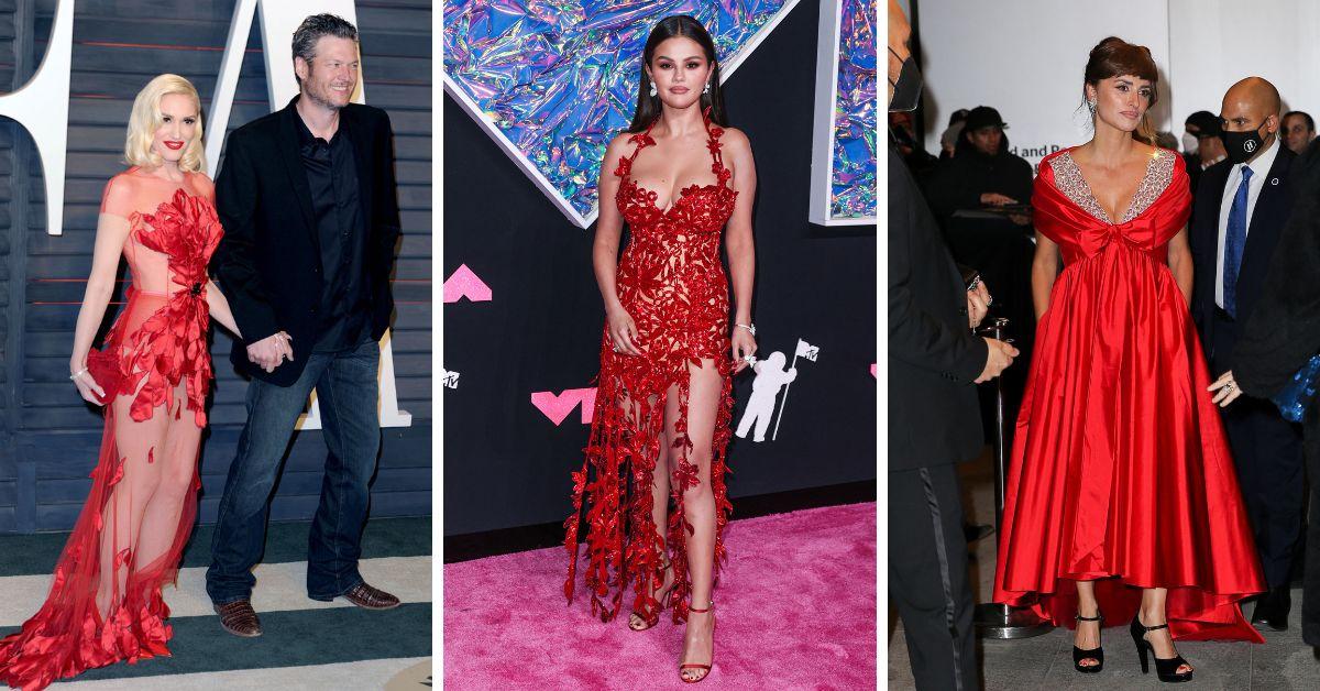 celebrities who turned peoples heads in their red dresses